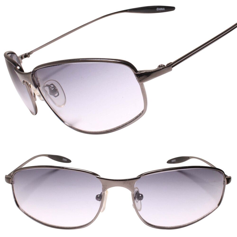 Classic Genuine Vintage 90s Y2K Rectangle Gunmetal Sunglasses for Timeless Style